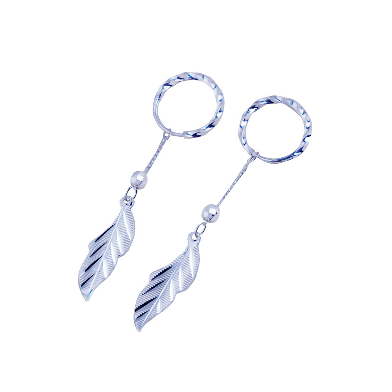 树叶长款耳饰