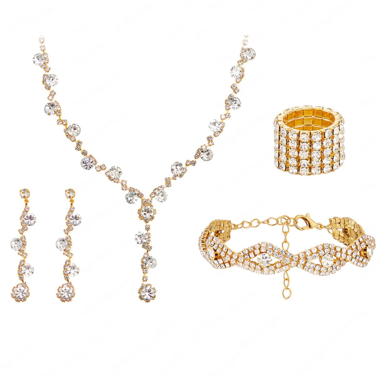 欧美盛行满钻4件套