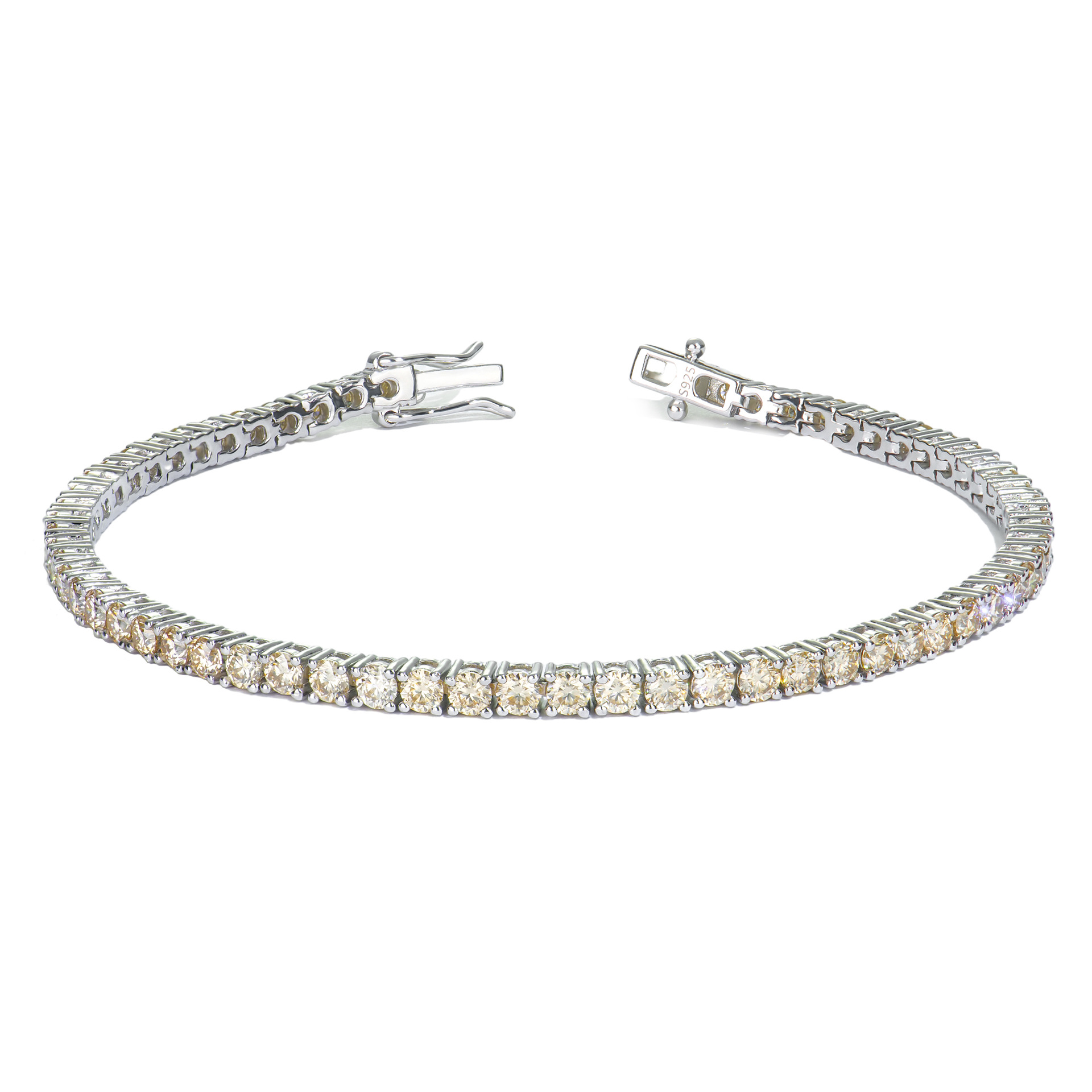 S925银莫桑钻网球链