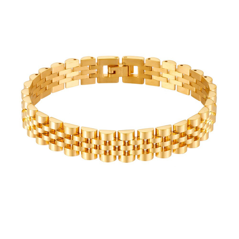 欧美时尚钛钢表带手链