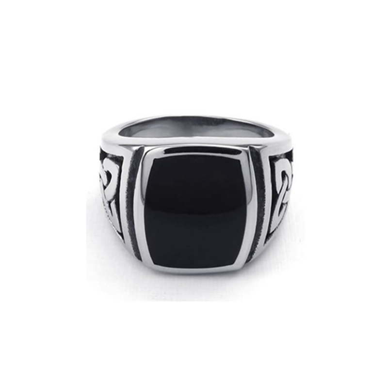 不锈钢潮男复古指环戒指