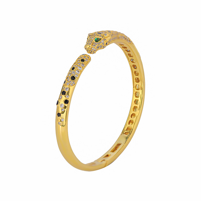 跨境豹头开口手镯